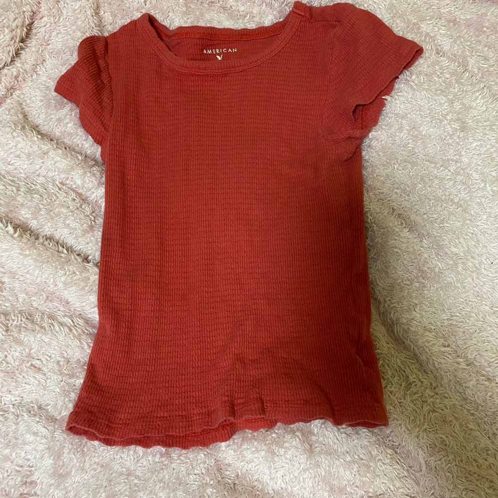 American Eagle Outfitters Women's Scarlet Short Sleeve Top